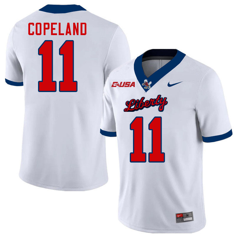 Liberty Flames #11 Darius Copeland College Football Jerseys Stitched-White